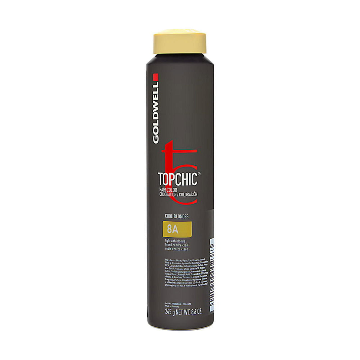 Goldwell, TopChic, Permanent Hair Dye, 8A Light Ash Blonde, 250 ml
