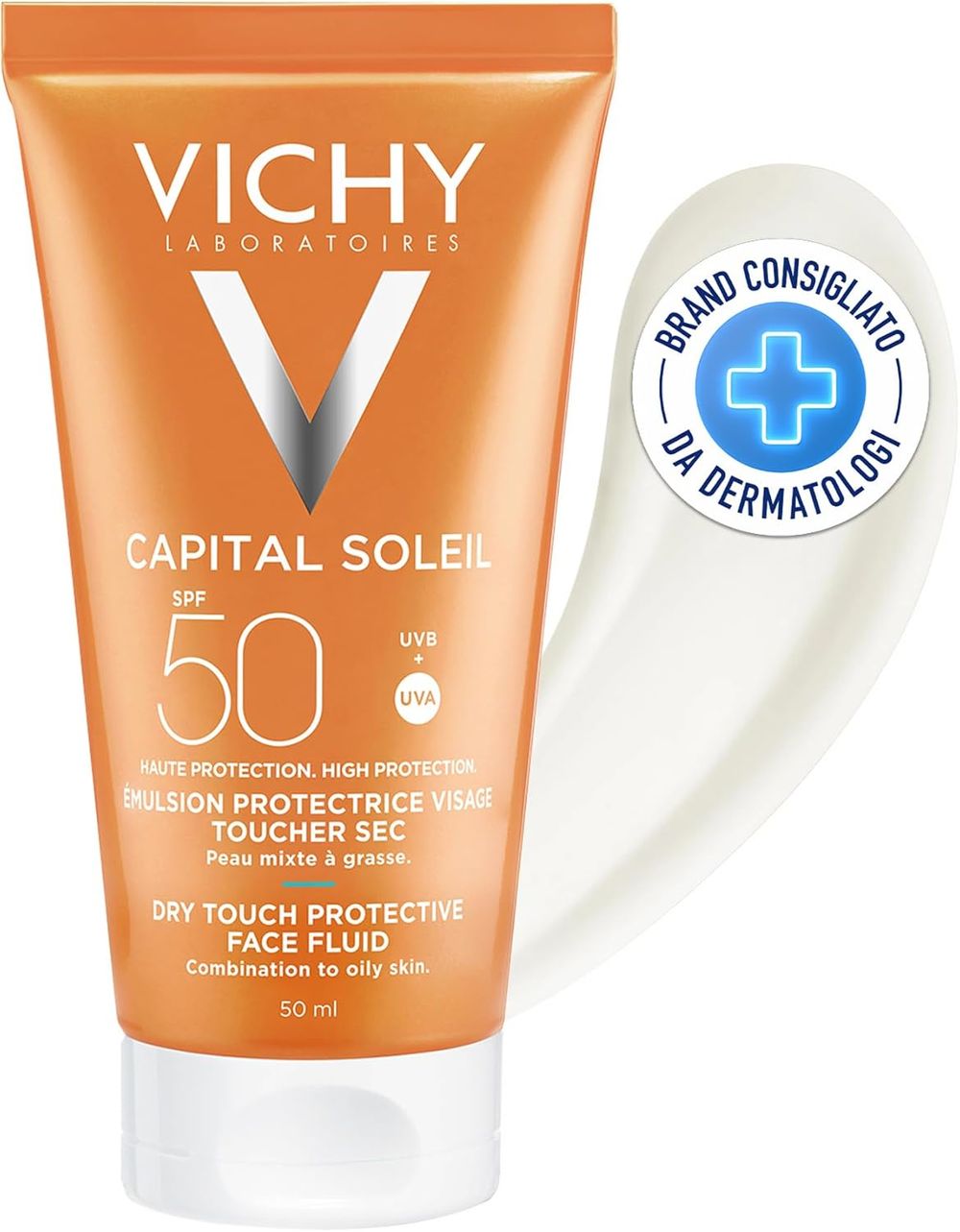 Vichy Capital Soleil Mattifying Face Fluid Dry Touch Spf 50 50ml Protective Matte Fluid For Face
