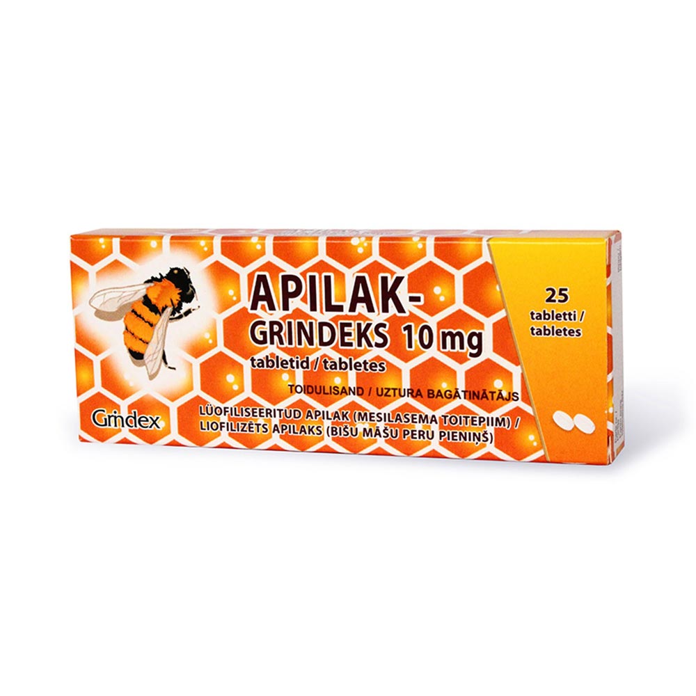 APILAK-GRINDEKS 10 mg tablets N25