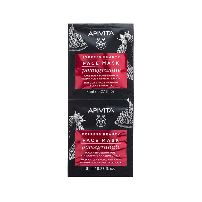 APIVITA EXPRESS BEAUTY Face mask with pomegranate 2 x 8 ml