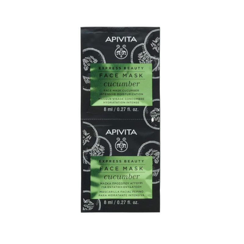 APIVITA EXPRESS BEAUTY Face mask with cucumber 2 x 8 ml