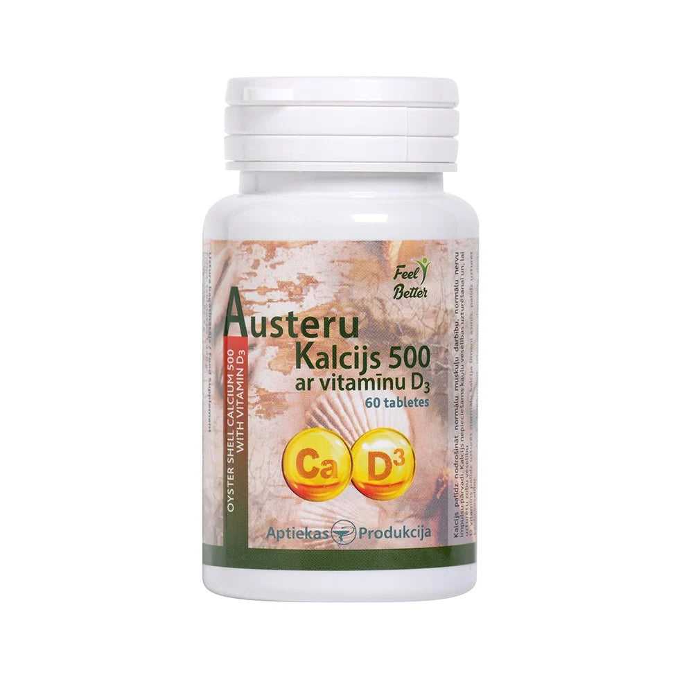 APTIEKAS PRODUKCIJA Oyster Calcium with vitamin D3 tablets N60