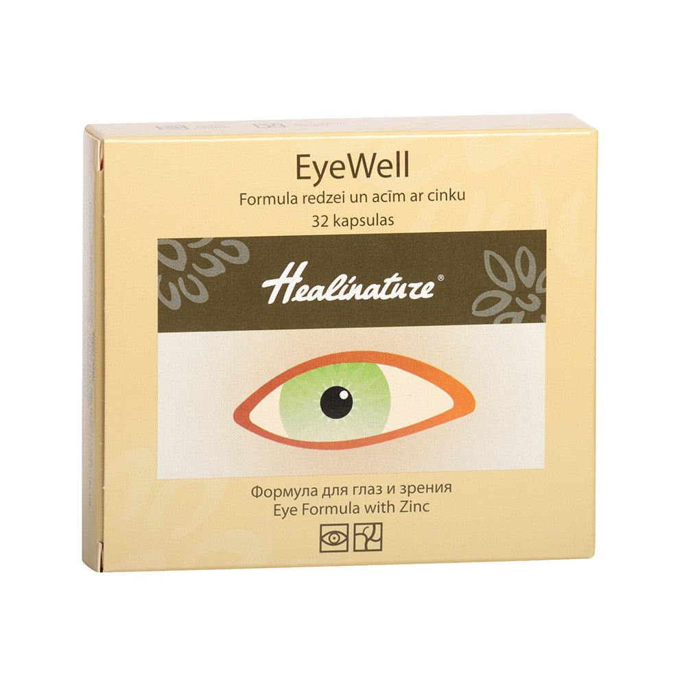 APTIEKAS PRODUKCIJA Healinature EyeWell Formula for eyes and vision with Zinc - hard gelatin capsules N32