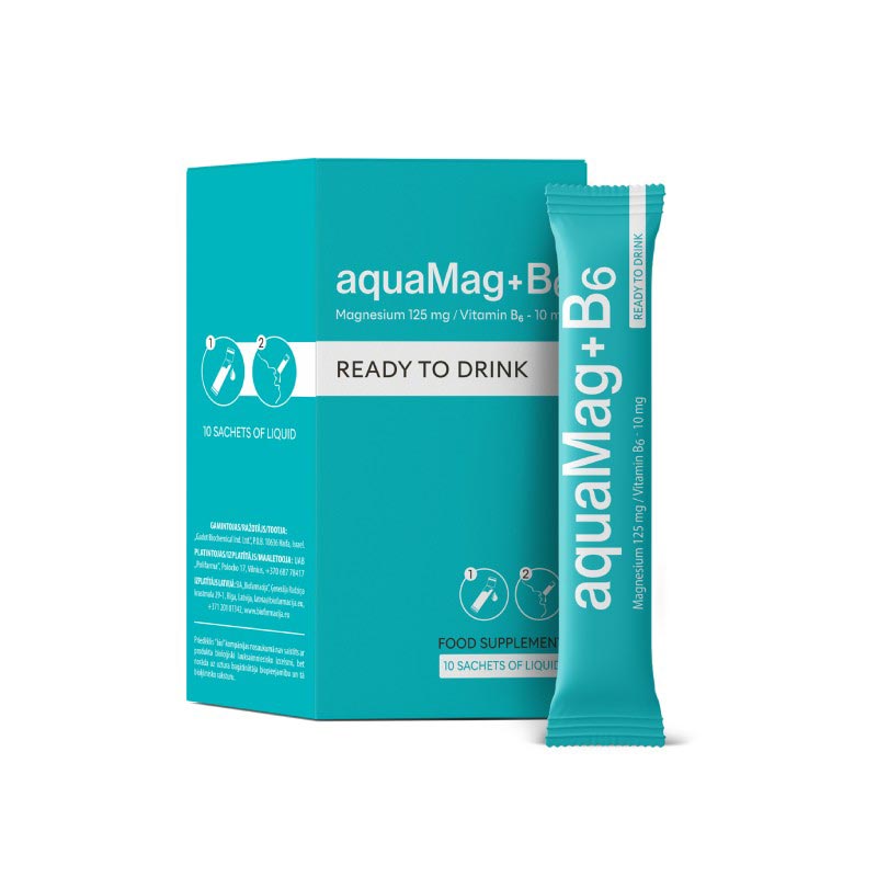 BIOFARMACIJA Aquamag +B6 Ready to Drink 15 ml of bags N10