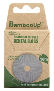 BAMBOO UP charcoal 50 m tooth thread 1 pcs