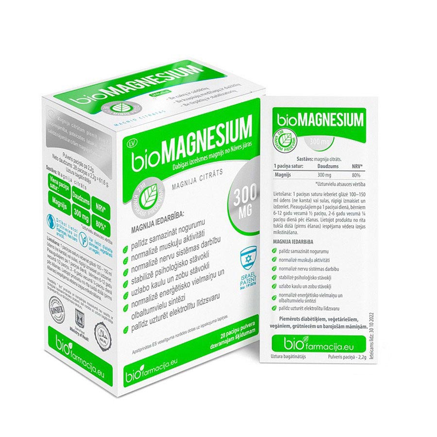 BIOFARMACIJA Biomagnesium 300 mg powder N28