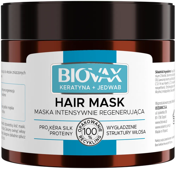 BIOVAX Keratin  Silk restorative mask hair 250 ml