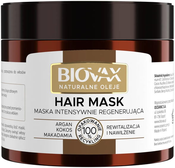 BIOVAX Natural Oil restorative mask hair 250 ml