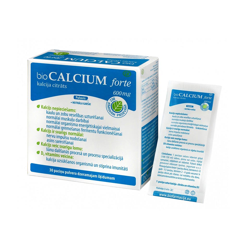 BIOFARMACIJA Biocalcium Forte 600 mg powder N30
