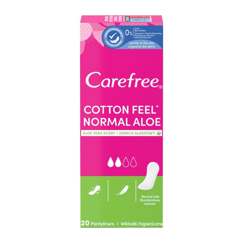 CAREFREE Cotton Aloe daily pads N20