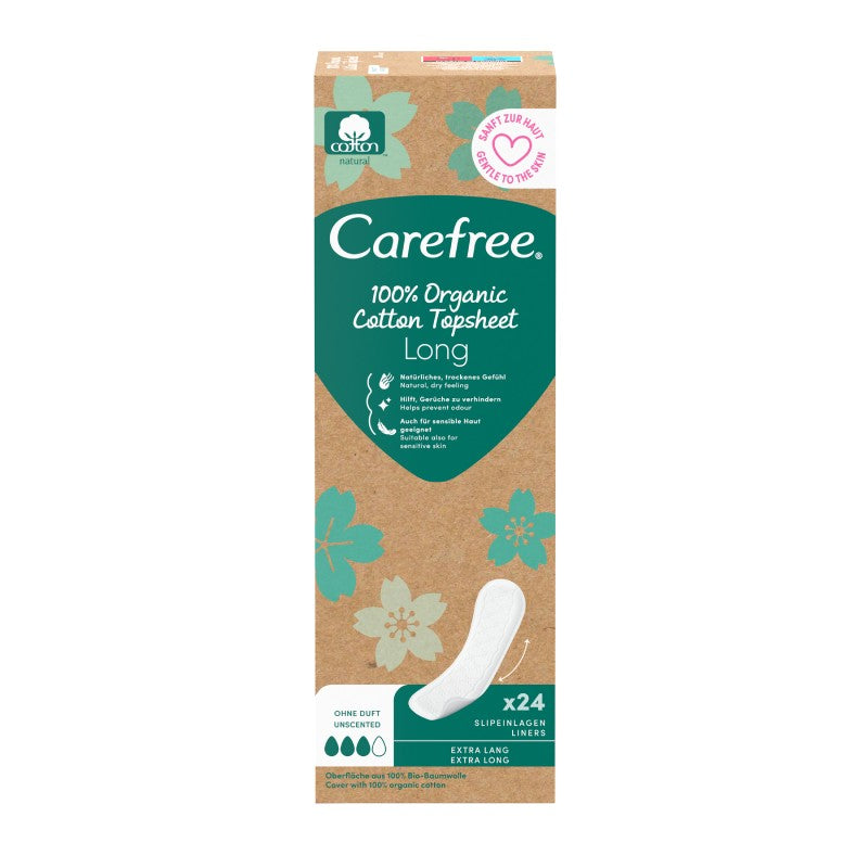 CAREFREE Long Organic daily pads N24