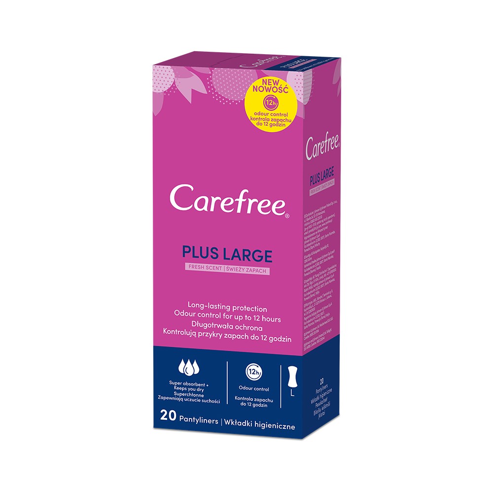CAREFREE Plus Large Fresh daily inserts N20