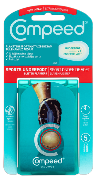 COMPEED Playing sports Lets rub For blisters To Feet a patch 5 pcs