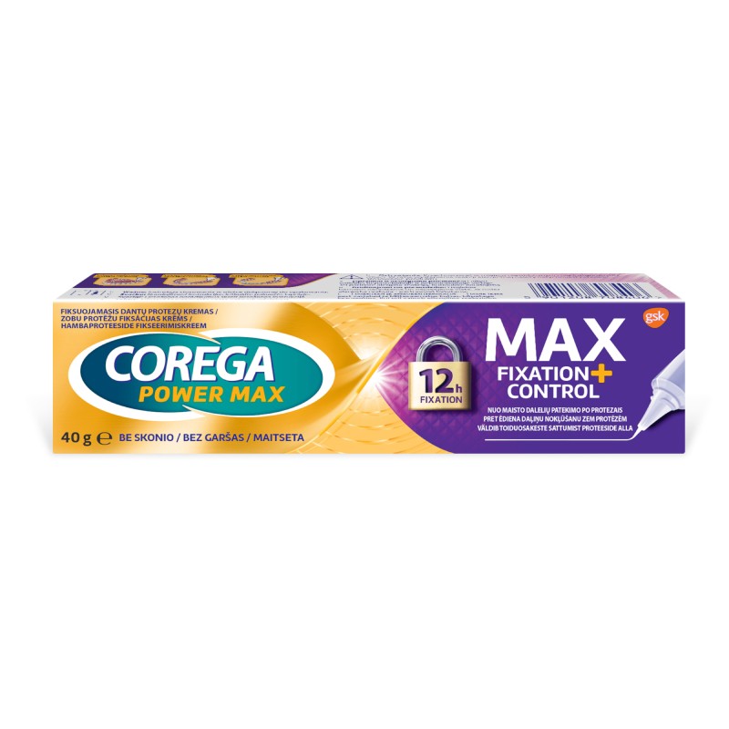 COREGA Max Fixation + Control denture fixation cream 40 g