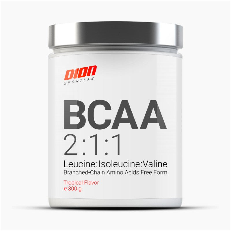 DION SPORTLAB BCAA 2:1:1 powder with tropical flavor 300 g