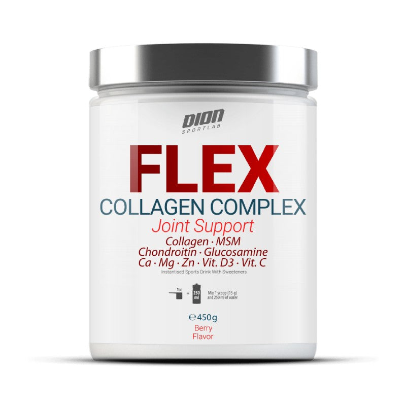 DION SPORTLAB Flex Collagen powder with berry flavor 450 g