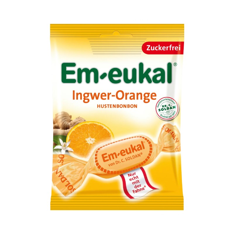 DR.SOLDAN Em-Eukal Ginger-Orange with C vit. caramels without sugar 75 g