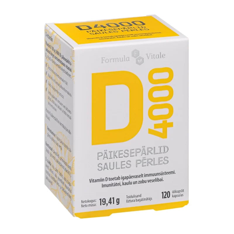 FORMULA VITALE Sun pearls Vitamin D 4000 capsules N120