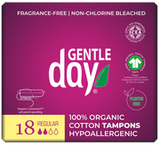 GENTLE DAY Regular Organic Cotton tampons 18 pcs