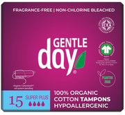 GENTLE DAY Super Plius Organic Cotton tampons 15 pcs