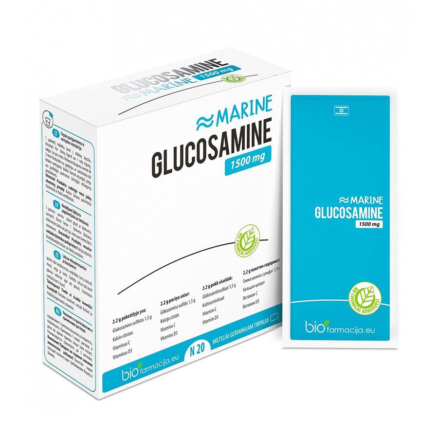 BIOFARMACIJA Glucosamine Marine 1500 mg powder N20