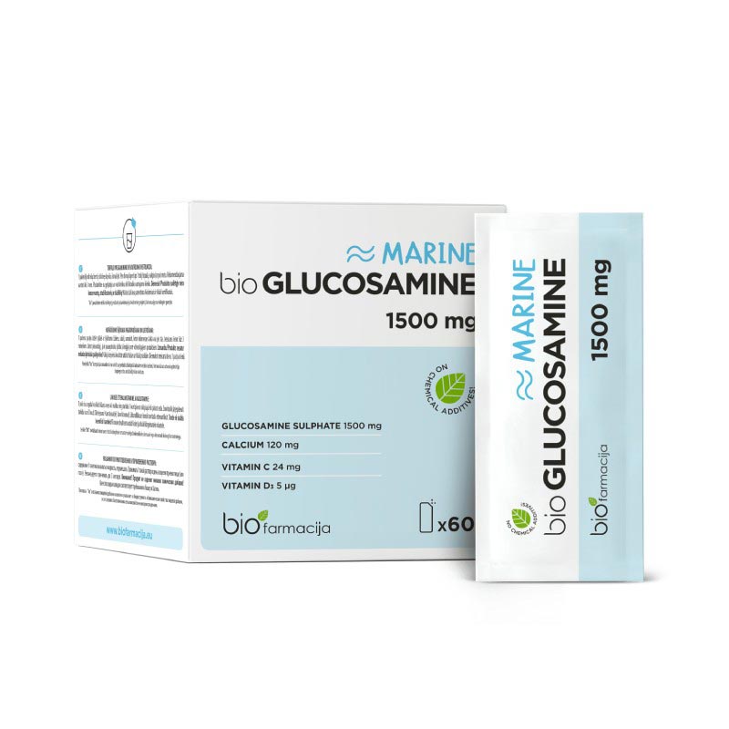 BIOFARMACIJA Glucosamine Marine 1500 mg powder N60