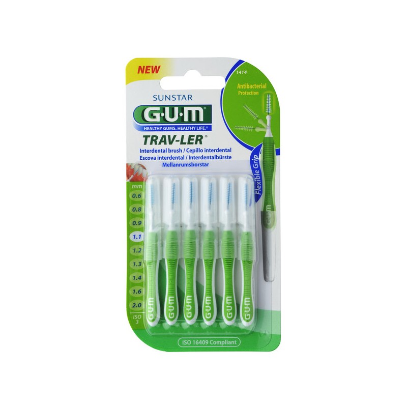 GUM Trav-Ler 1.1 mm interdental brushes N6