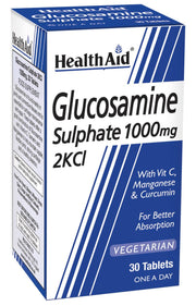 HealthAid Glucosamine Sulphate 1000mg 2KCl tablets N30