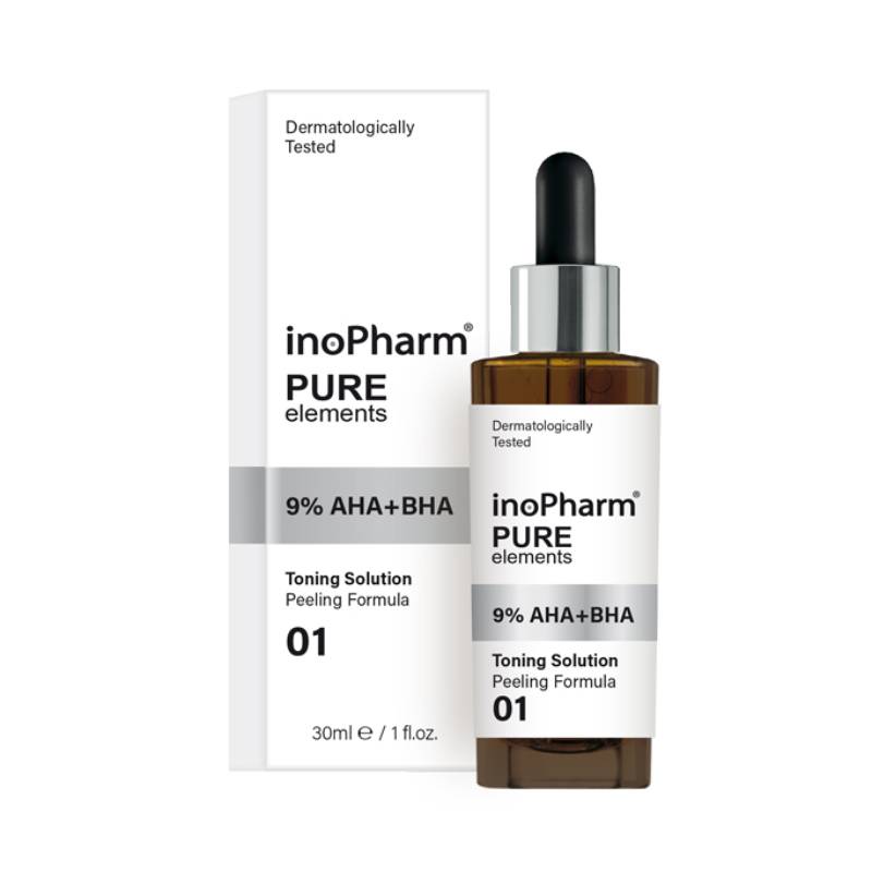 INOPHARM Pure Elements 9% AHA+BHA face peeling 30 ml