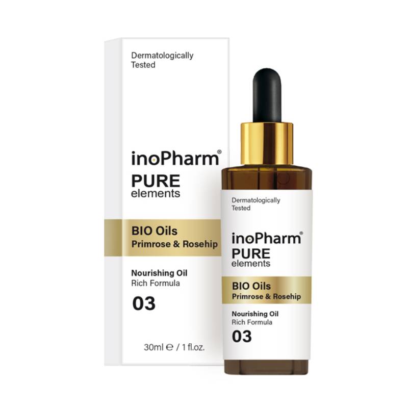 INOPHARM Pure Elements Bio Oils Primrose & Rosehip face oil 30 ml