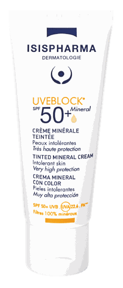 ISISPHARMA Uveblock SPF50+ Tinted Mineral the sun protective device 40 ml