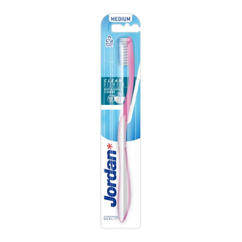 JORDAN Clean Between medium soft toothbrush