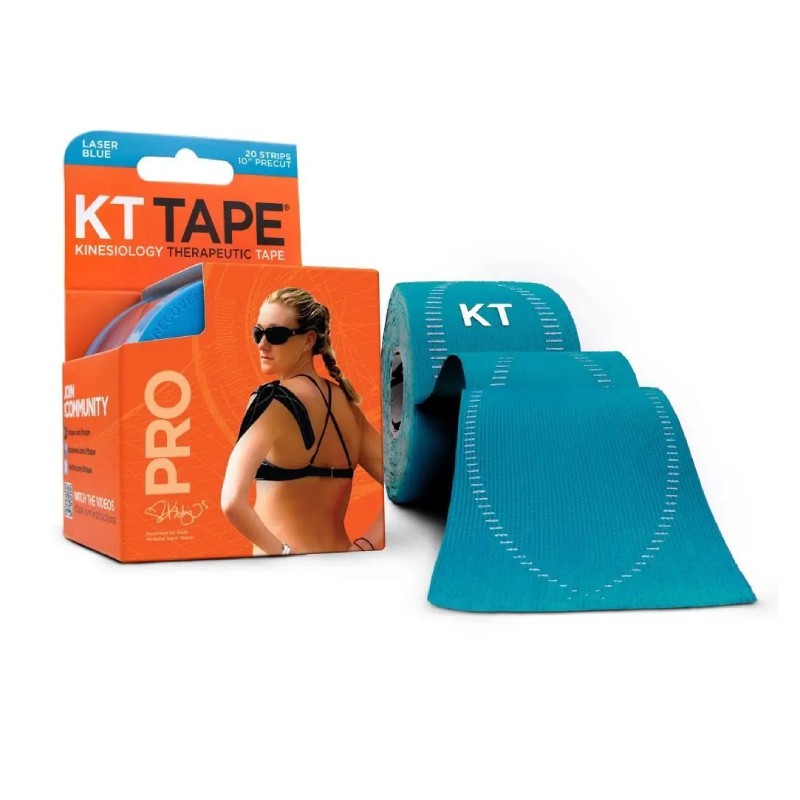 KT TAPE Pro Neon tape light blue 5m, 20 strips