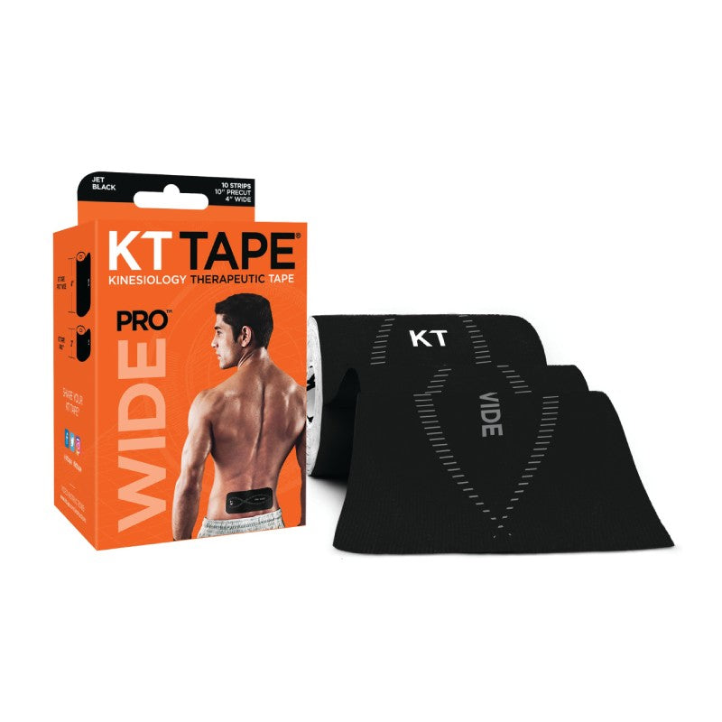 KT TAPE Pro Wide tape black 2.5m, 10 strips