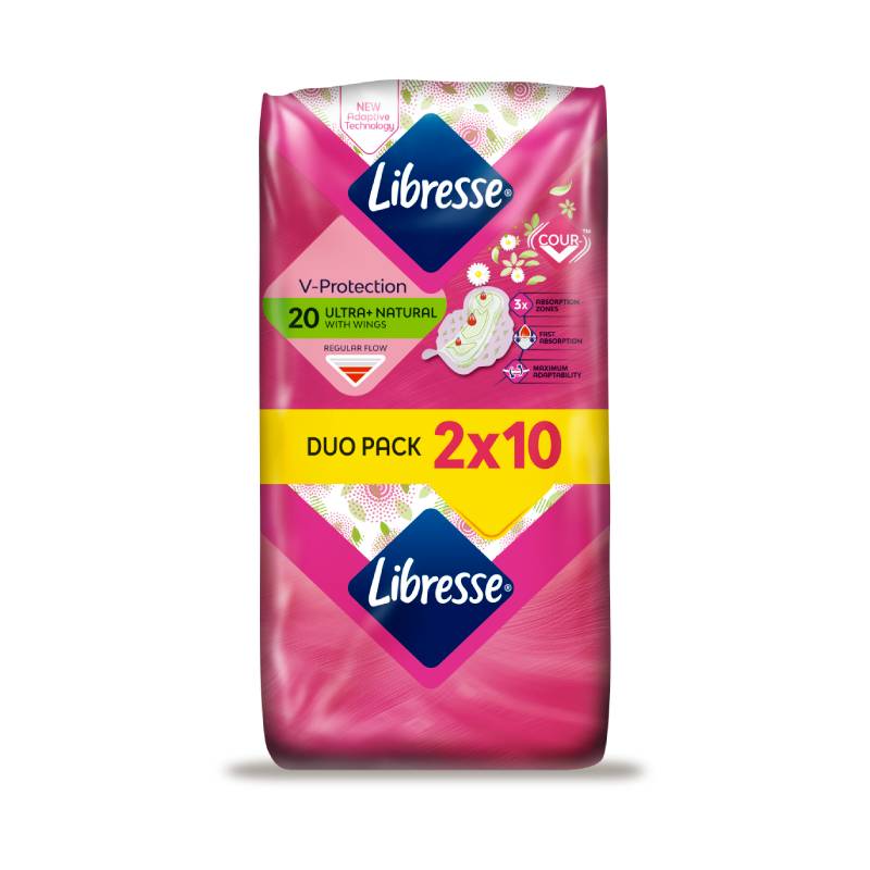 LIBRESSE Aloe & Chamomile Normal sanitary napkins N20