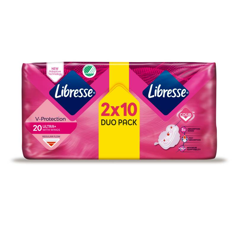 LIBRESSE Invisible Normal sanitary napkins N20