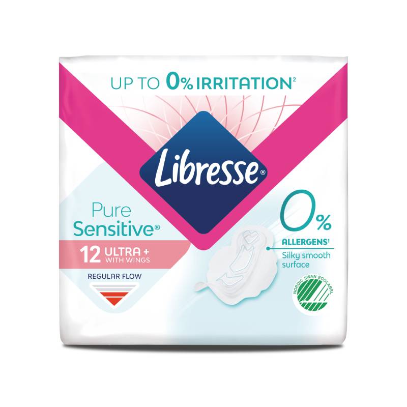LIBRESSE Pure Sensitive Ultra+ Normal sanitary napkins N12