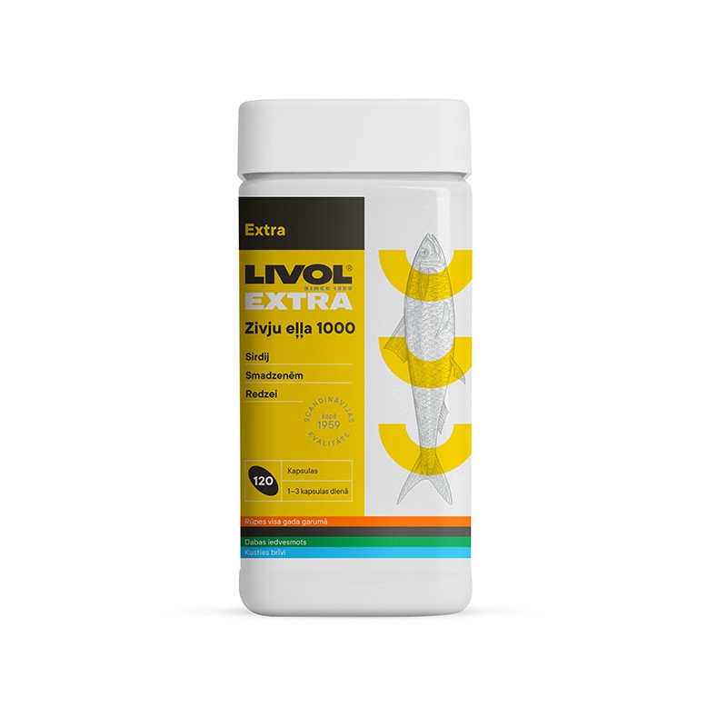 LIVOL EXTRA OMEGA-3 Fish oil 1000 mg capsule N120