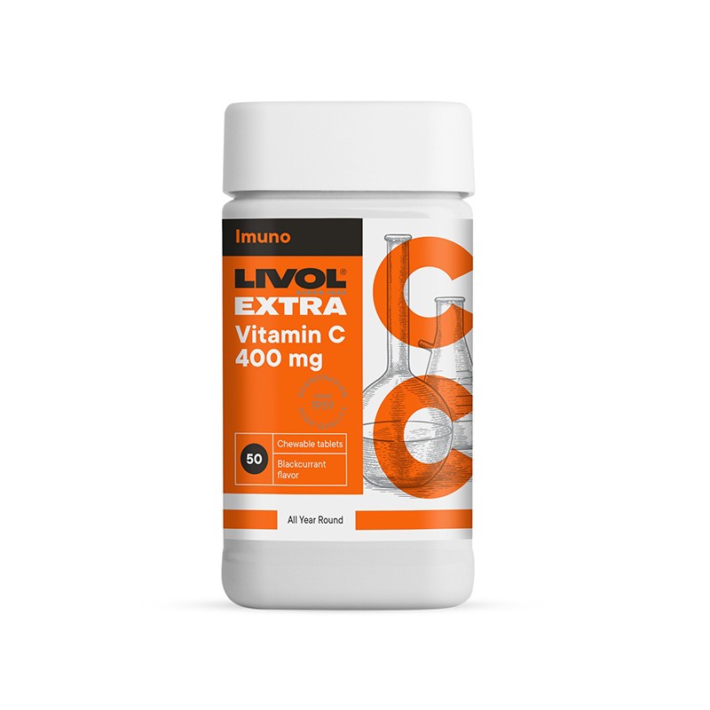 LIVOL Extra Vitamin C 400 Mg Chewing tablets N50