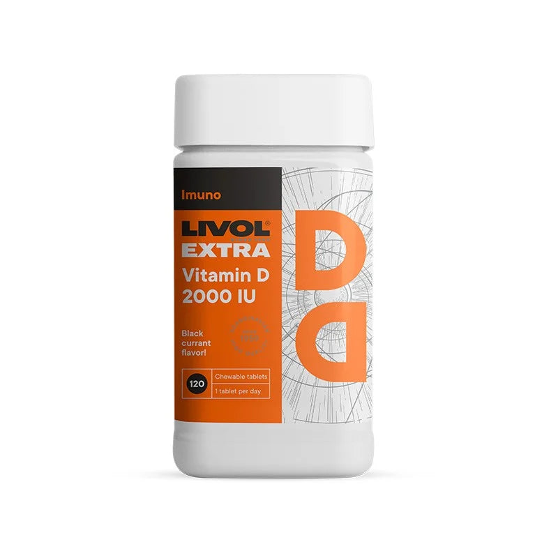 LIVOL Extra Vitamin D 2000 SV with the taste of currants N120 tablets