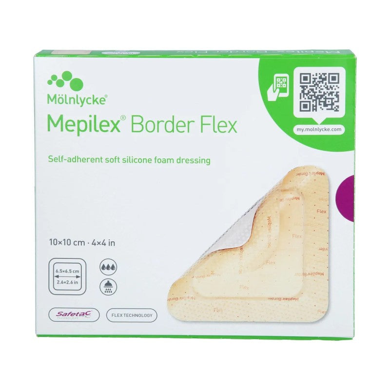 MEPILEX Border Flex Self-adhesive soft silicone foam bandage 10x10cm N5