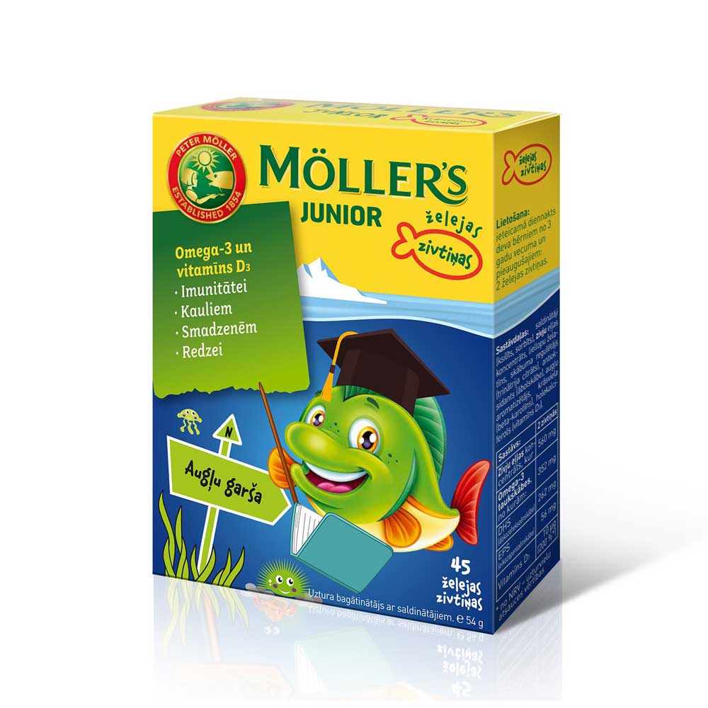 MOLLERS JUNIOR OMEGA- 3 yields with a fruit taste N45