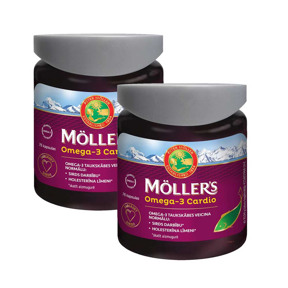 MOLLERS OMEGA-3 Cardio capsules N76 1+1 set