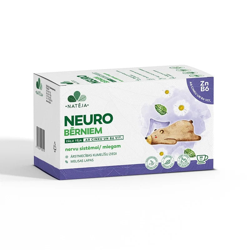 NATĒJA Neuro herbal tea for children with zinc and vitamin B6 N20