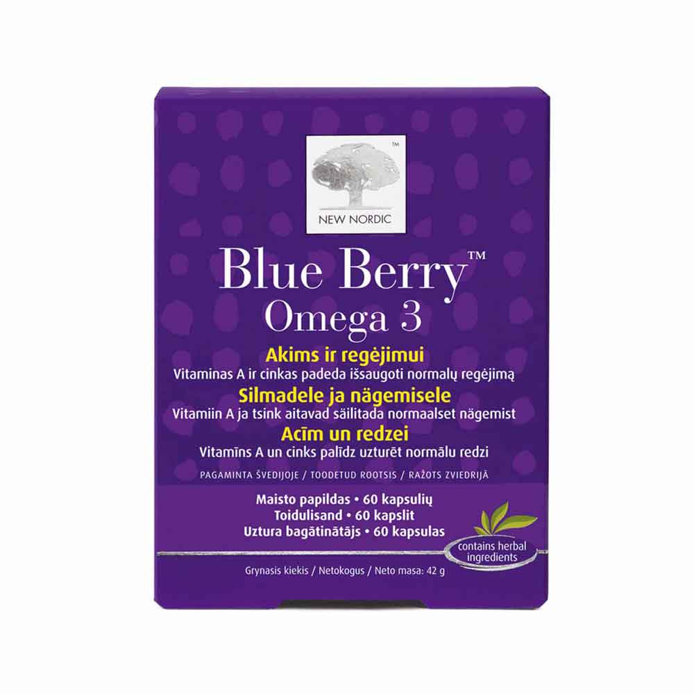 New Nordic Blue Berry Omega 3 capsules N60