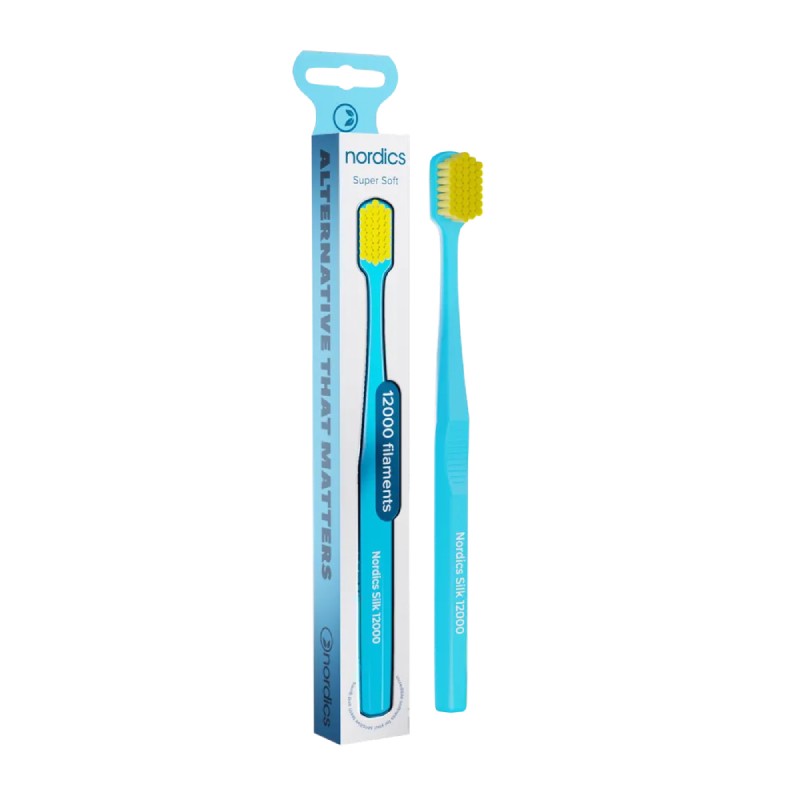 NORDICS Silk 12000 Blue toothbrush with very soft bristles