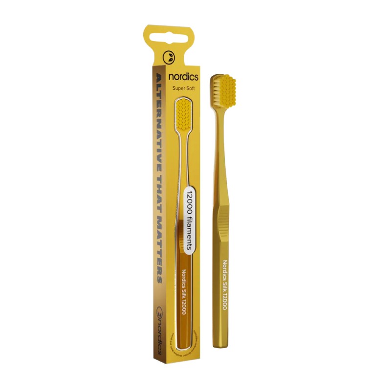 NORDICS Silk 12000 Gold toothbrush with very soft bristles