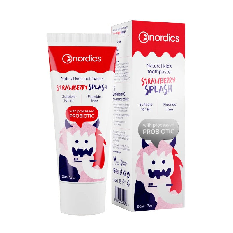 NORDICS Strawberry Splash toothpaste for children with strawberry flavor 50 ml