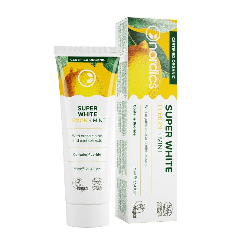 NORDICS Super White organic toothpaste with fluoride 75 ml