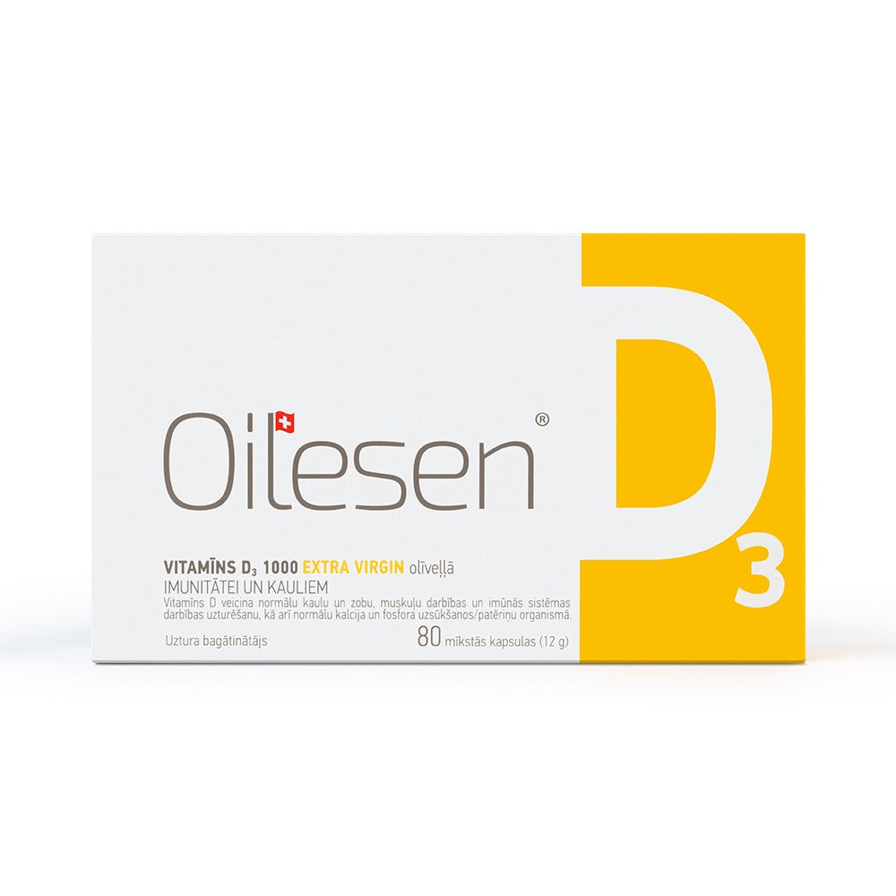 OILESEN vitamin D3 1000 IU capsules N80
